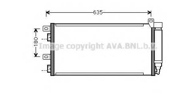 Трубопроводы и радиатор кондиционера BWA5256D AVA