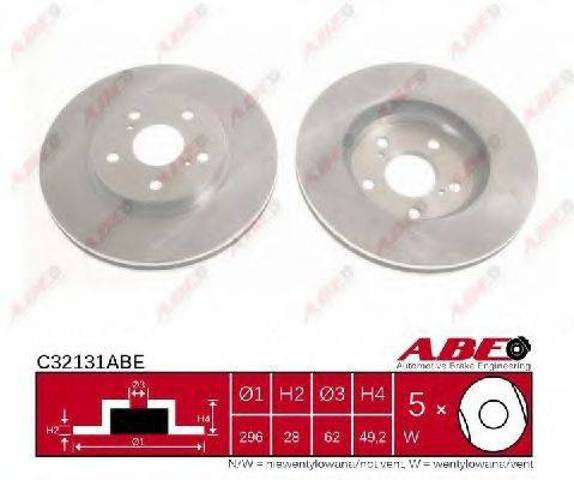 Диск тормозной передний C32131ABE ABE
