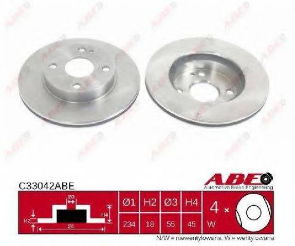Диск тормозной передний C33042ABE ABE