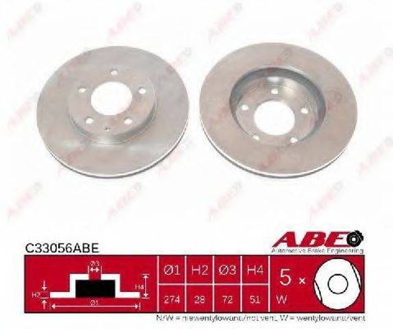 Диск тормозной передний C33056ABE ABE