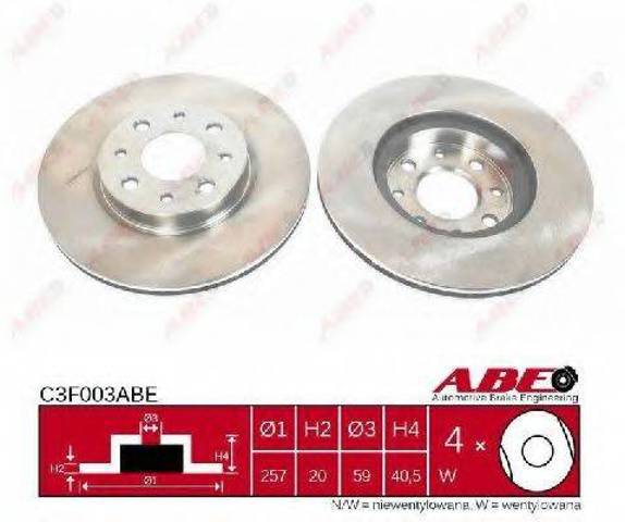Диск тормозной передний C3F003ABE ABE