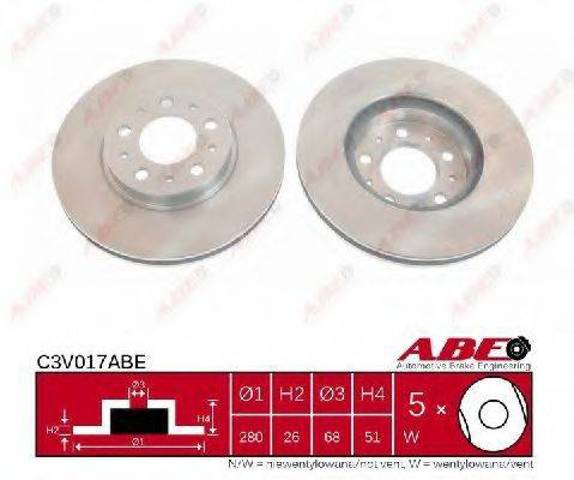 Ротор тормозной C3V017ABE ABE