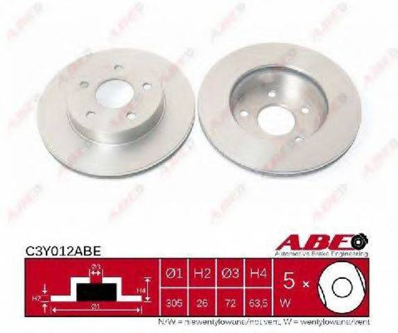 Диск тормозной передний C3Y012ABE ABE