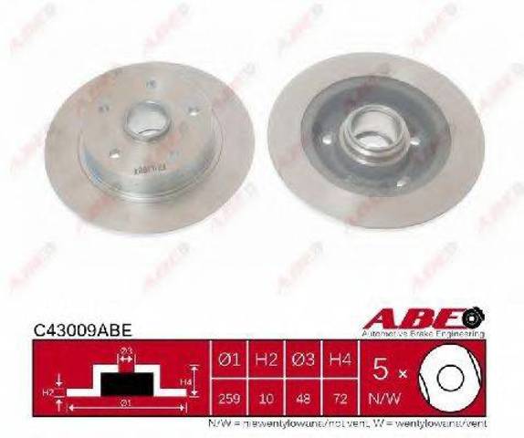 Тормозной диск C43009ABE ABE