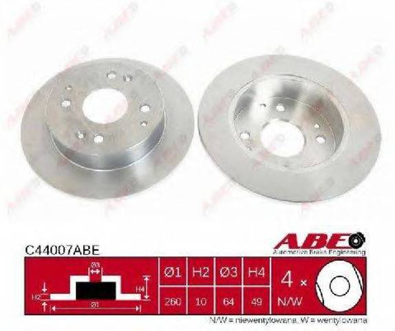 Диск тормозной задний C44007ABE ABE