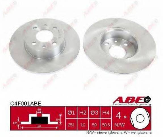 Задний тормозной диск C4F001ABE ABE