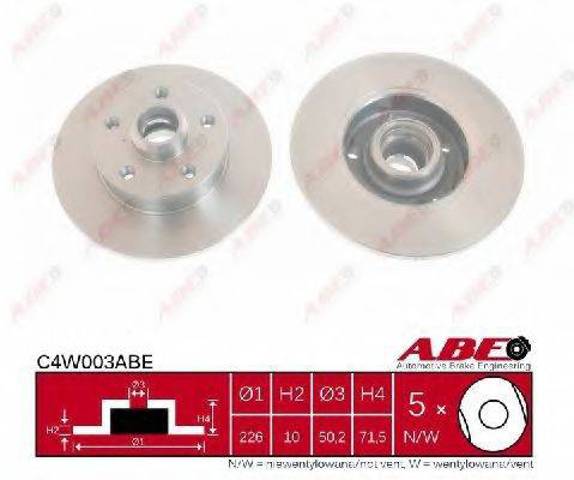 Тормозные диски C4W003ABE ABE