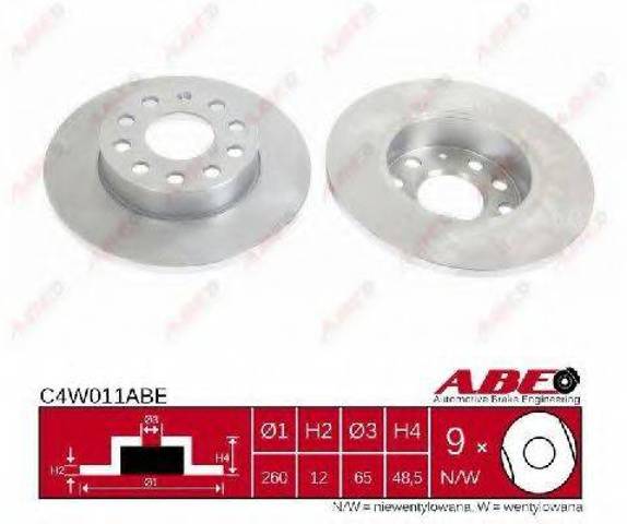 Диск тормозной задний C4W011ABE ABE