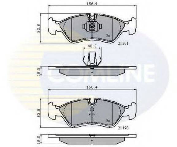 CBP01007 COMLINE Колодки тормозные передние дисковые купить в Ужгород