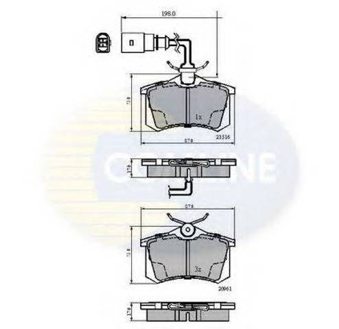 Колодки на тормоз задний дисковый CBP1797 COMLINE