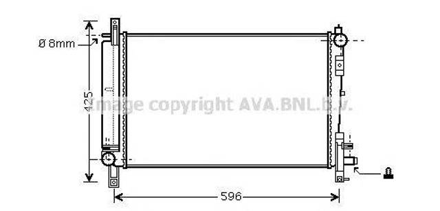 Радиатор охлаждения двигателя CRA2080 AVA