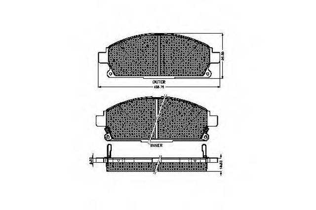 Колодки D10608H785 NISSAN