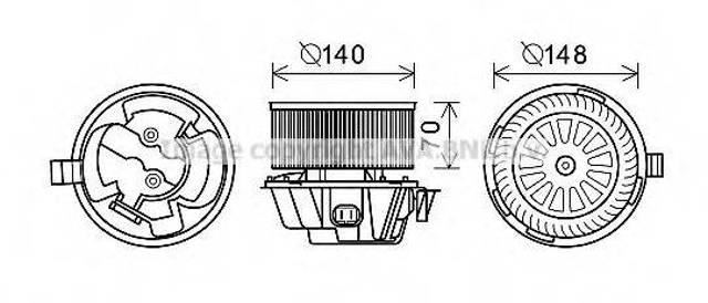 Отопителя салона DA8012 AVA