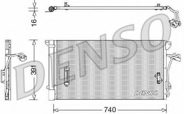 Радиатор кондиционера DCN02027 DENSO