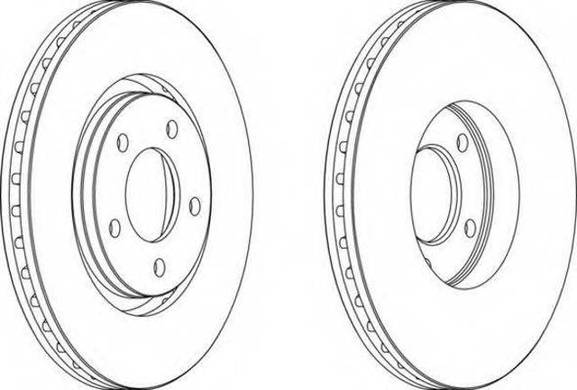 Диск тормозной передний DDF1372C FERODO