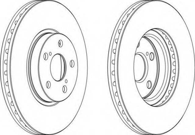 Диск тормозной передний DDF1508C FERODO