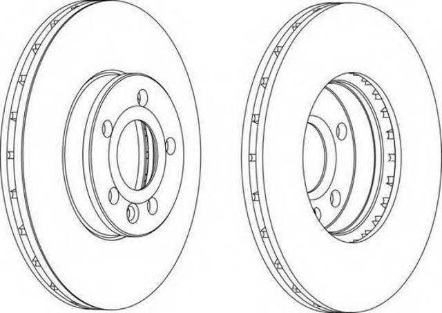 Тормоз дисковый передний DDF1559C FERODO
