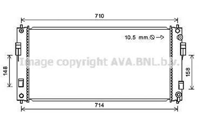 Радиатор водяной DN2391 AVA