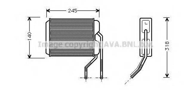 Радиатор печки (отопителя) DWA6026 AVA