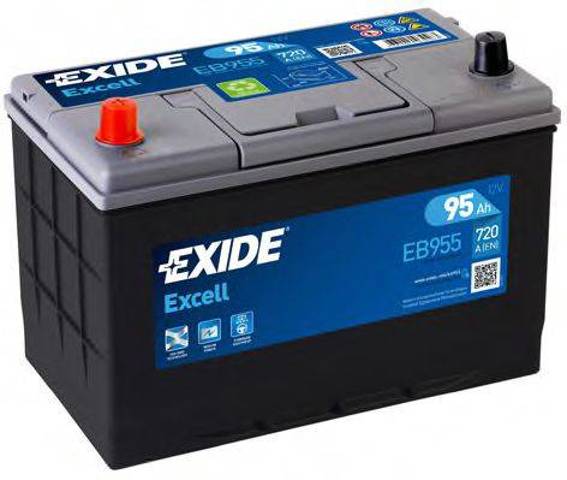 Батарея акумуляторна exide excell 12в 95аг 720а(азія) l+ EB955