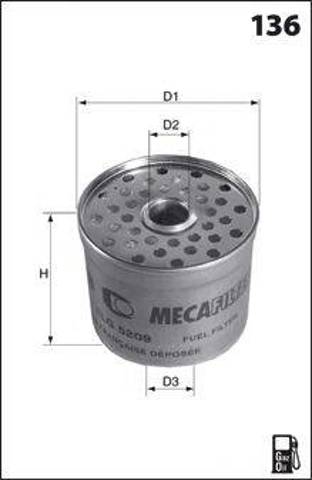ELG5209 MECAFILTER Топливный фильтр купить в Черкассы