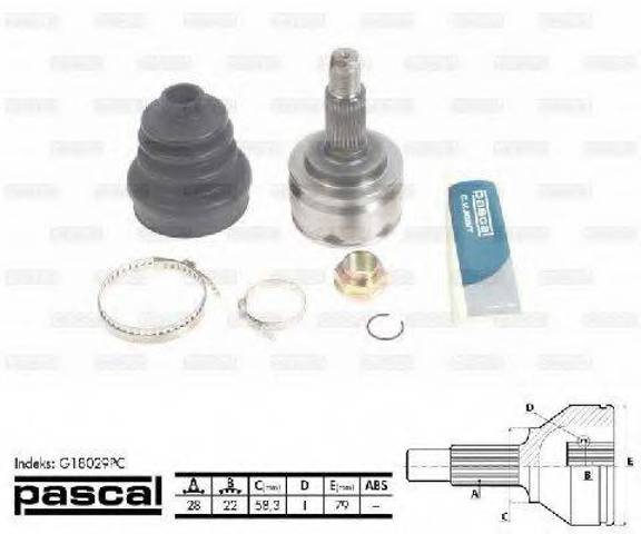 Шарнир привода наружный G18029PC PASCAL