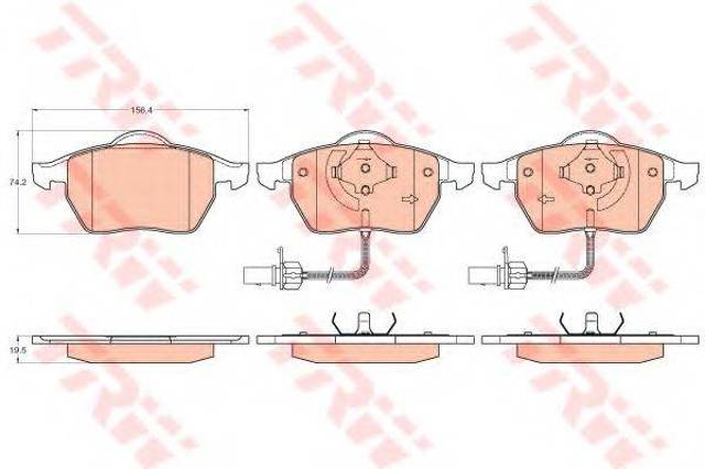 Колодки тормозные GDB1307 TRW
