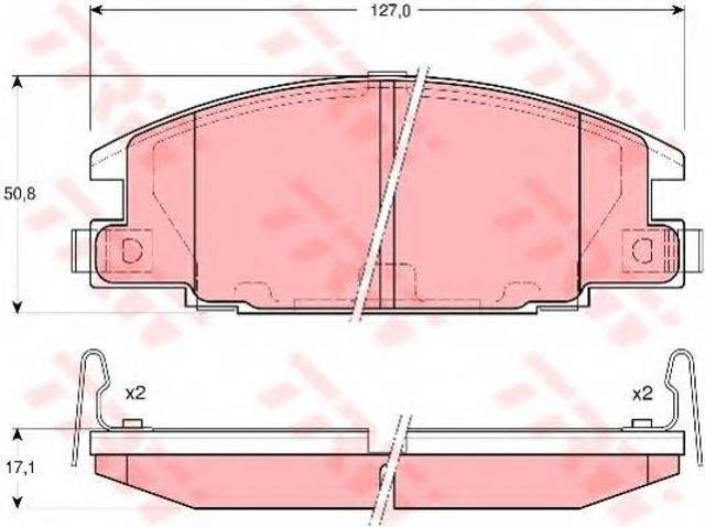 Передние тормозные колодки GDB3161 TRW