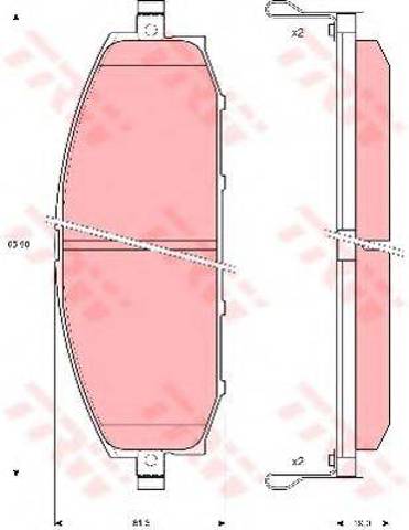 Колодки тормозные GDB3222 TRW