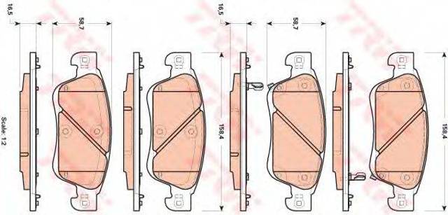 Тормозные колодки GDB3503 TRW
