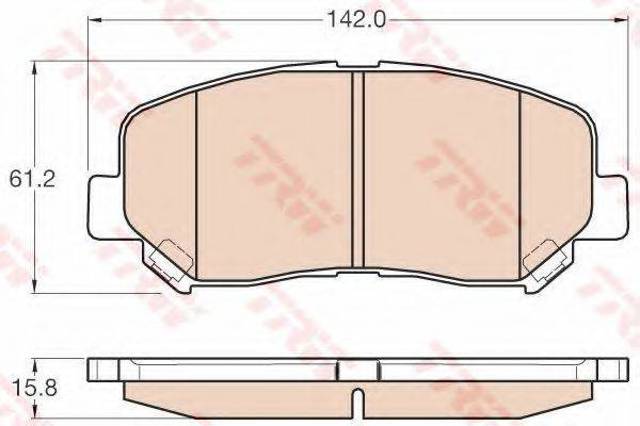 Передние тормозные колодки GDB3562 TRW