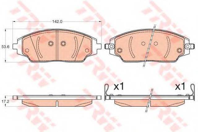 Колодки тормозные передние дисковые GDB3579 TRW