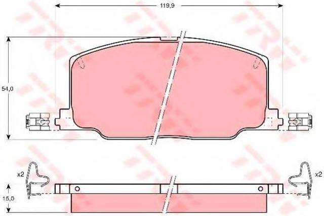 Колодки передние GDB798 TRW