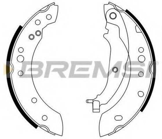 Задние барабанные колодки GF0832 BREMSI