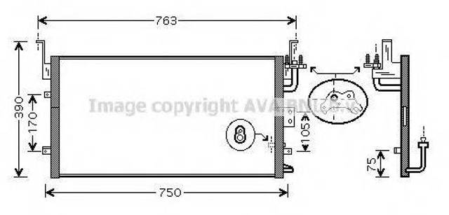 Конденсатор кондиционера HY5135 AVA
