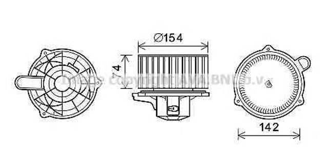 Электромотор печки HY8348 AVA