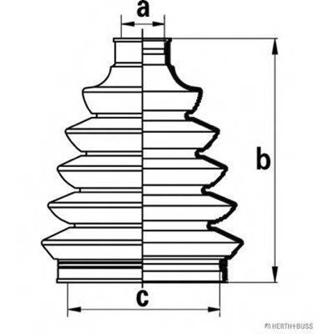J2861027 JAKOPARTS Пыльник ШРУСа наружный правый купить в Запорожье