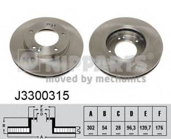 Диск тормозной передний J3300315 NIPPARTS