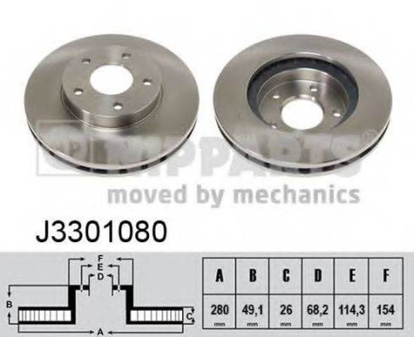 Передний тормозной диск J3301080 NIPPARTS