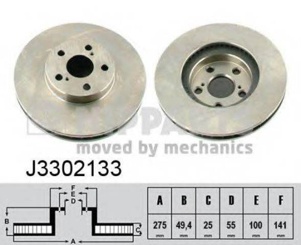 Диск тормозной передний J3302133 NIPPARTS