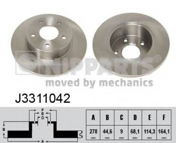 Задний дисковый тормоз J3311042 NIPPARTS