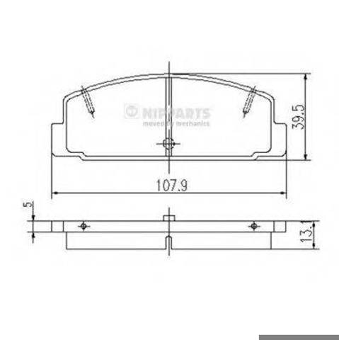 J3613002 Колодки тормозные задние дисковые купить Сумы