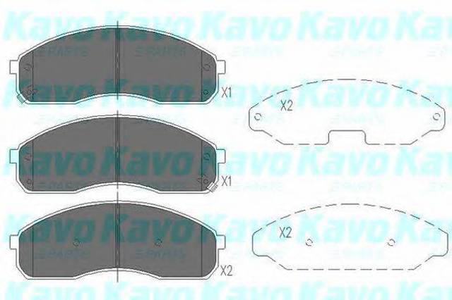 Тормозные колодки KBP4012 KAVO PARTS