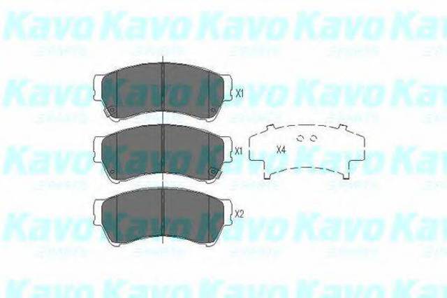 Колодки тормозные KBP4557 KAVO PARTS