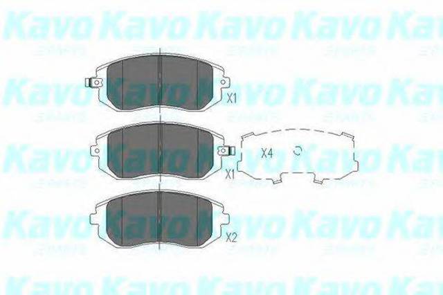 Колодки передние KBP8004 KAVO PARTS