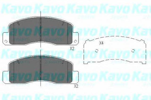 Колодки тормозные передние дисковые KBP9067 KAVO PARTS
