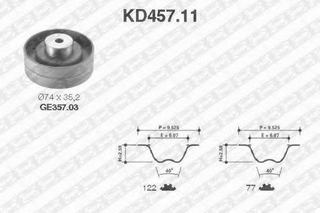 Ремень ГРМ, комплект KD45711 SNR