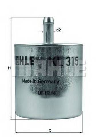 Фильтр топливный KL315 MAHLE