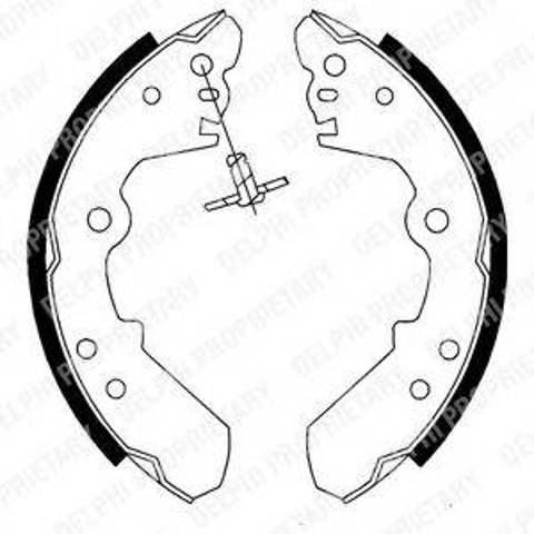 Барабанные тормозные колодки LS1687 DELPHI