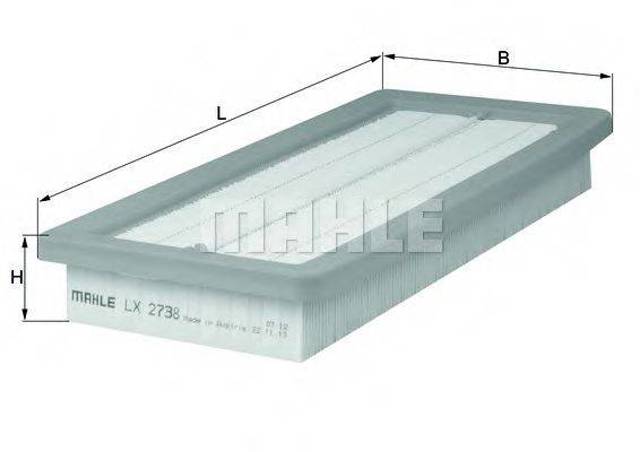 MAHLE LX2738 Фильтр воздушный в наличии Киев